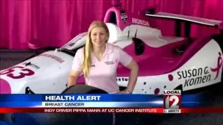 Health Alert: Indy racecar driver tours UC biology lab