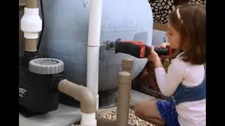 6 year old plumber installs an Ozone Swim Pool System