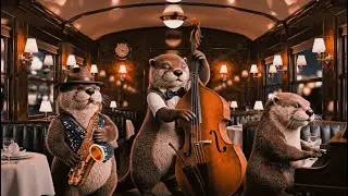 🎷Otter Jazz Trio - Smooth Tracks on the Train