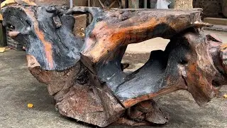 Salvaging the Scorched: Crafting a Designer Table from Nature's Scars