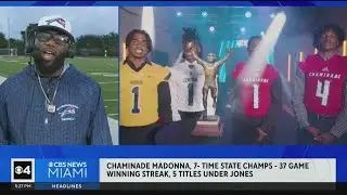 Chaminade-Madonna football coach Dameon Jones speaks