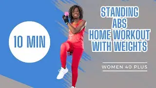 CUPID SHUFFLE Standing Abs Workout With Weights (filmed vertically)