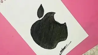 How to draw @Apple logo ll 😱 @Wonder_sohana