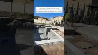 Adding the coping to this brand new pool build