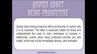 Quotes About Being Productive