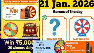 Amazon Daily Quiz Answer Today Amazon Quiz Answer Amazon Republic day sale Offers Quiz 21 Jan. 2026