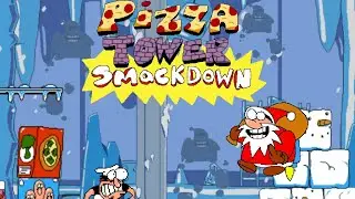 Pizza Tower Smackdown Mini Boss Fight Fake Santa vs Peppino