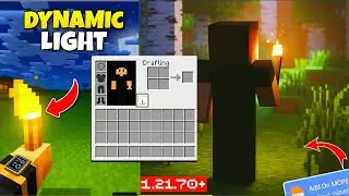 🔥 Dynamic Lighting in #minecraft PE 1.21+ | Best Mod for Realistic Light🔥
