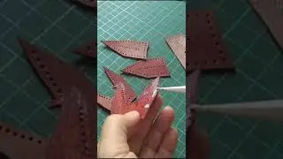 Let's make a Crane Origami using leather. #shorts