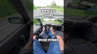 BMW E30 HUGE TURBO TOP SPEED TEST 😮 [#bmw #cars #speed #automobile ]