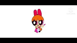 The Powerpuff Girls animation test; Blossom and electric guitar