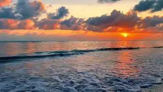 ASMR Sunset Beach Sounds | Dreamy Ocean Ambience to Unwind, Meditate, and Sleep Deeply