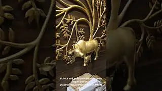 brass special cow/calf tree wall hanging for living room ,recepction cabin.....decoration