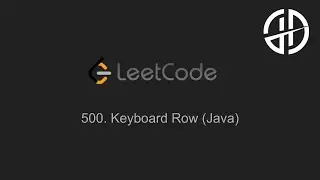 500. Keyboard Row (LeetCode, Java)