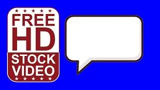 Free Stock Videos &ndash; cartoon dialogue bubbles popping up on blue screen 2D animation