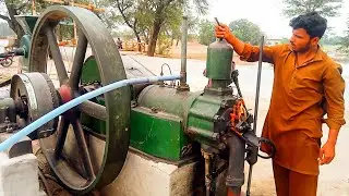 Starting Old Diesel Oil Engine 22hp Engine Power Beautiful Running || Diesel Fuel Engine || Engines