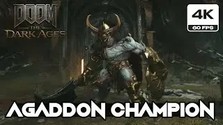DOOM: The Dark Ages - Agaddon Champion Boss Fight (4K 60FPS PC Ultra Nightmare Graphic Settings)