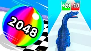 Ball Run 2048 vs Dinosaur Evolution: Runner Game Android, iOS Gameplay Mobile Ep133