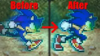 A Short Sonic Animation Recreation || Sonic Sticknodes Sprite Animation (CHECK DESC.)
