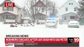 Driver hits gas line, causing evacuations in Cleveland neighborhood