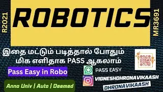Pass easy in Robotics | R2021 | MR3691 | Anna University | Autonomous | Deemed | DHRONAVIKAASH
