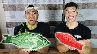GUMMI ESSEN vs ECHTES ESSEN 18 !!! | Kelvin und Marvin