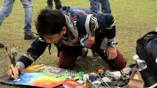 Kite painting during the 3rd International Kite Festival