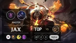 Jax Top vs Renekton - KR Master Patch 9.11