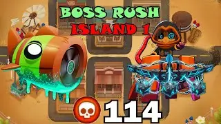 Boss Rush Island 1 | Pops 114 | Bloonarius | Middle of the Road | BTD6 Boss Tutorial