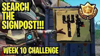 Fortnite - Search/Follow the treasure map signpost found in Junk Junction - Week 10 challenges