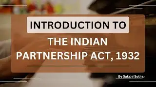 The Indian Partnership Act 1932 || Lawful Notes #lawfulnotes #law @Lawfulnotes6789
