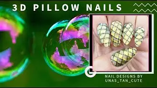 3D Puffy Pillows on Stamped Nails - Pretty Fingers By Robin