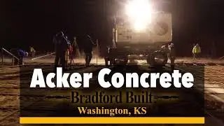 Acker Concrete pours large pad for new Bradford Built facility in Washington Kansas