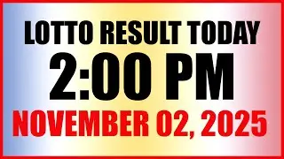 Lotto Result Today 2pm Draw November 2, 2025 Swertres EZ2 PCSO