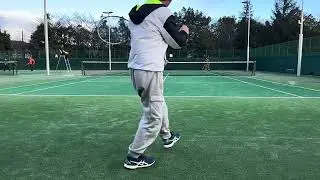 ソフトテニス　第４回お年玉争奪交流戦　倉本・小笠原　vs   吉田・福島