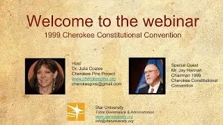 Cherokee Nation 1999 Constitutional Convention recoded live webinar