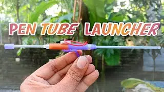 Simple Rubber Band Powered Shooter using Waste Pen Parts | Toy Invention