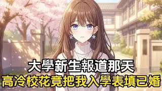 大學新生報道那天，高冷校花一把搶過我的入學申請表，並在婚姻那欄填了已婚#動漫 #漫畫 #二次元 #戀愛