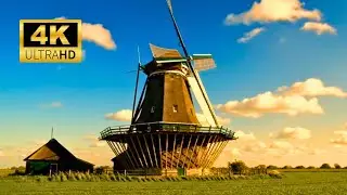 Gentle Windmill Rotation | Idyllic Farm Scene