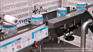 LABELSTIK-150B.spl  Sticker Labelling Machine for Wrap Around Body Label and Top Label on Cap