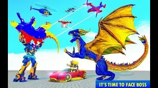 Dragon Robot Police Car Games