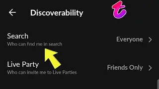 who can find me in search Tango app | control who can find me in search Tango app