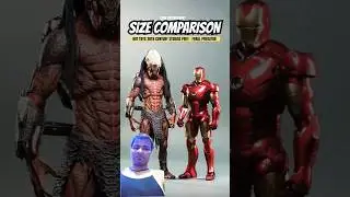 Size Comparison Predator Vs Marvel Heroes Clips.#shorts