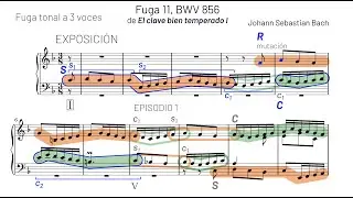 Bach: Fuga 11 en fa mayor, BWV856 · Análisis