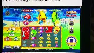 Playing Slots For Fun Ep 124 - Gold Fish Feeding Time Deluxe Treasure #2