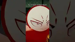 Kj vs hack vs black figure animation #tsb #thestrongestbattlegrounds #edit #robloxanimation #kj