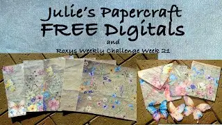 Free Digital and a quick project #juliespapercraft #roxysweeklychallenge #junkjournalfix