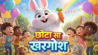 छोटा सा खरगोश 🐰🥕 | Cute Bunny Song | Hindi Kids Rhymes | BunnyBoom Toons