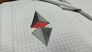 3D Impossible Triangle Drawing | Easy Optical Illusion Art