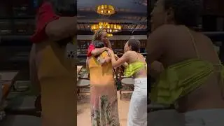 Aline, do BBB 25, chora em reencontro com a fam&iacute;lia em Salvador
